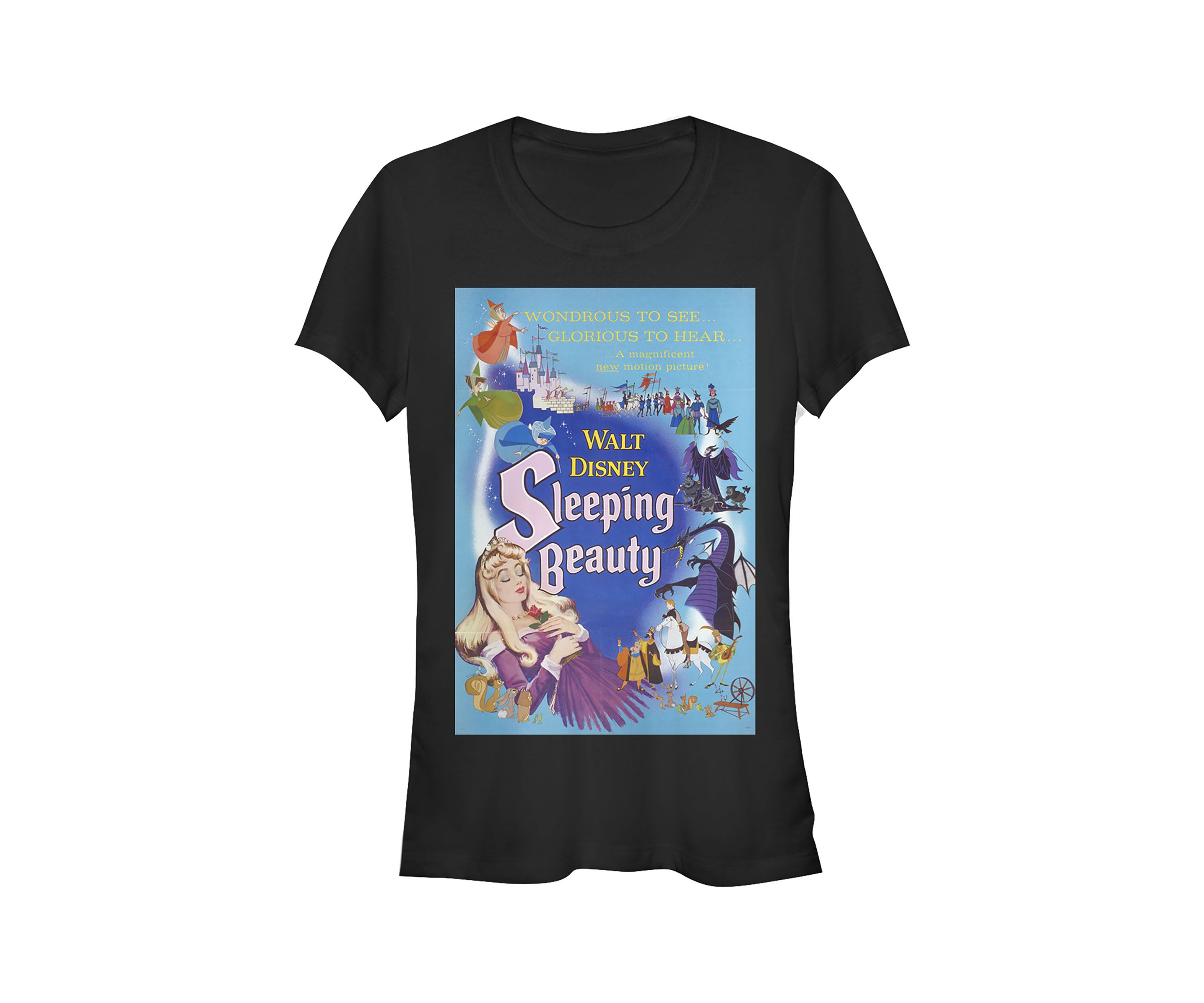 Blue Sleeping Beauty Poster Graphic T-Shirt