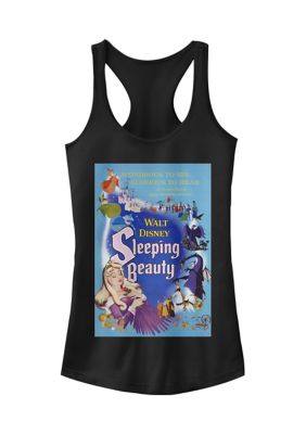 Disney Women's Blue Sleeping Beauty Poster Graphic Tank Top