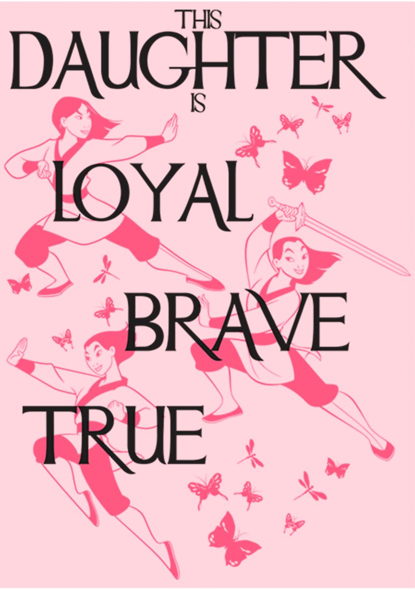 Daughter Loyal Brave True Graphic T-Shirt