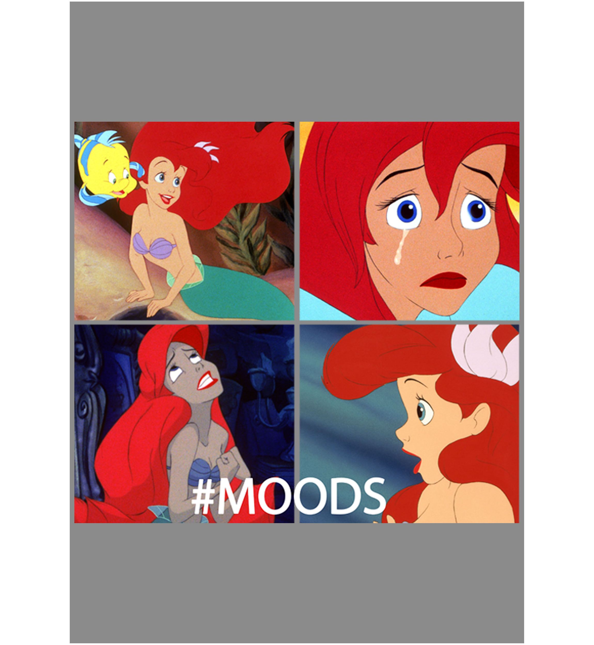 Ariel Moods Pullover Graphic T-Shirt
