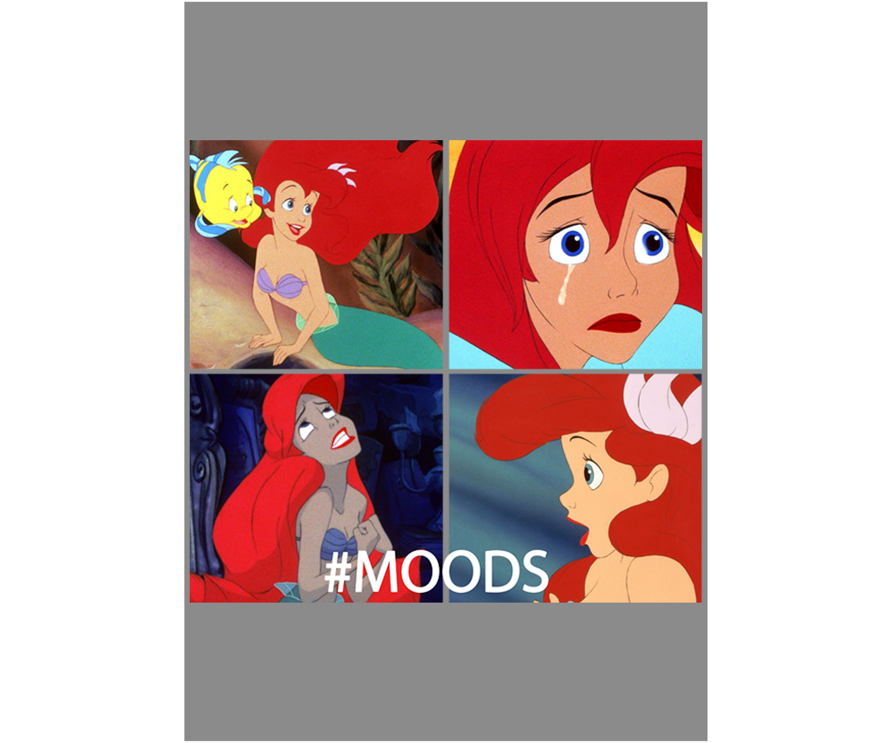Ariel Moods Pullover Graphic T-Shirt