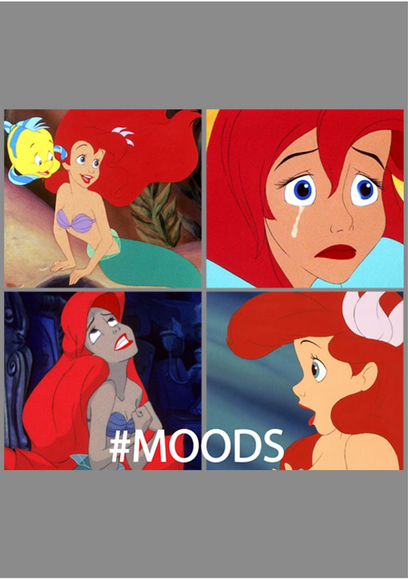 Ariel Moods Pullover Graphic T-Shirt