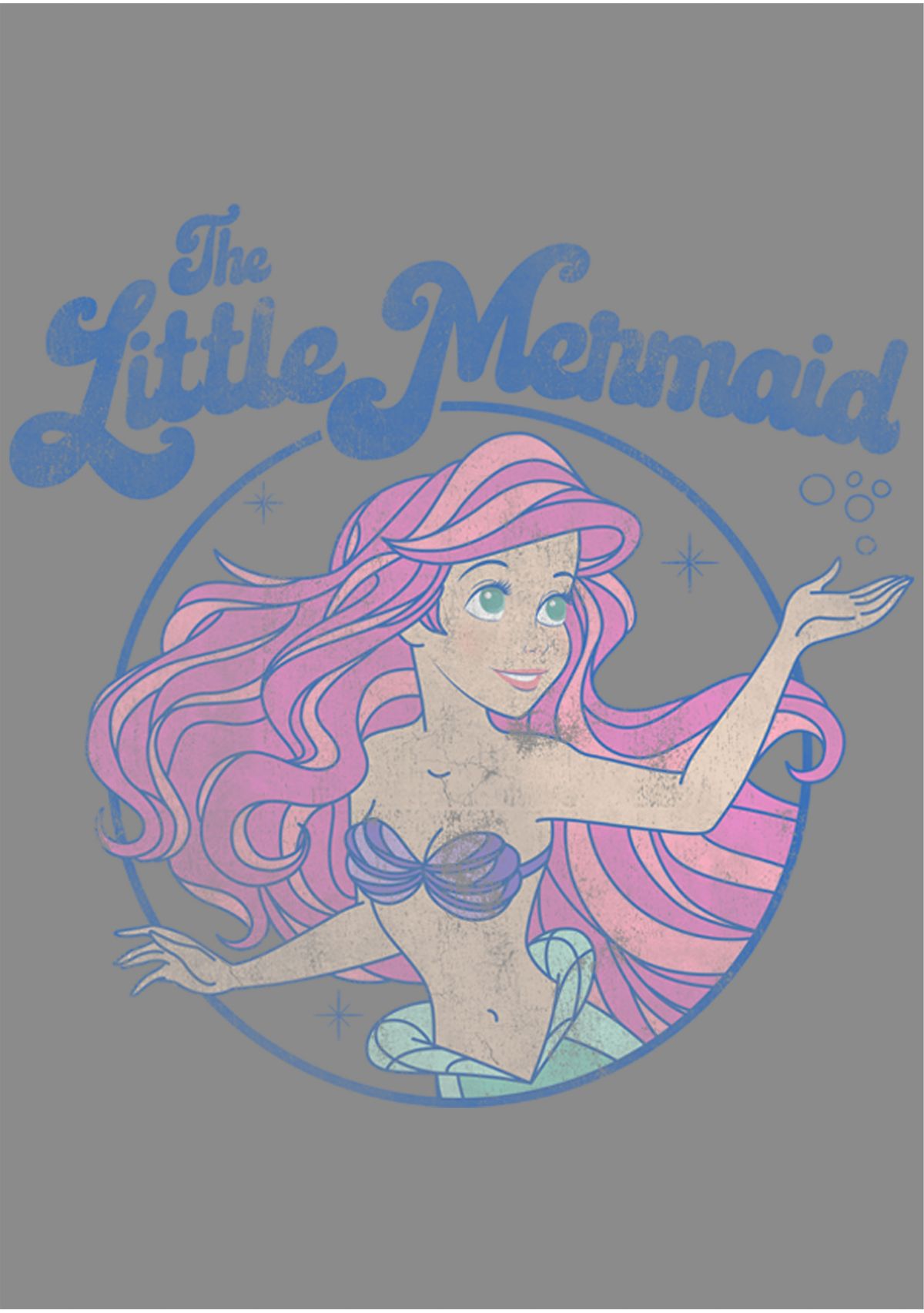 FADED ARIEL Pullover Graphic T-Shirt