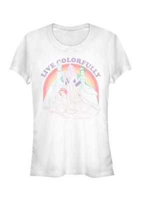 Disney Princess Rainbow Princess Graphic T-Shirt, White, XXL