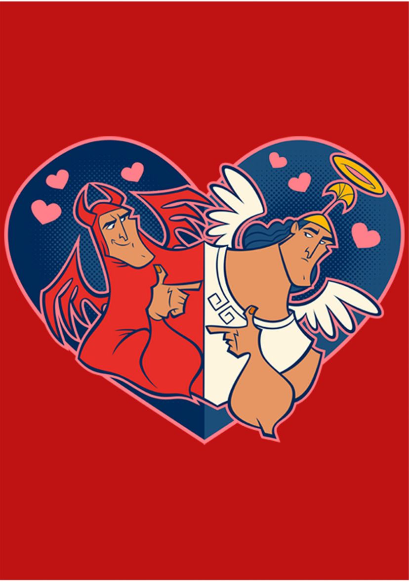 Emperors New Groove Angel Devil Graphic T-Shirt
