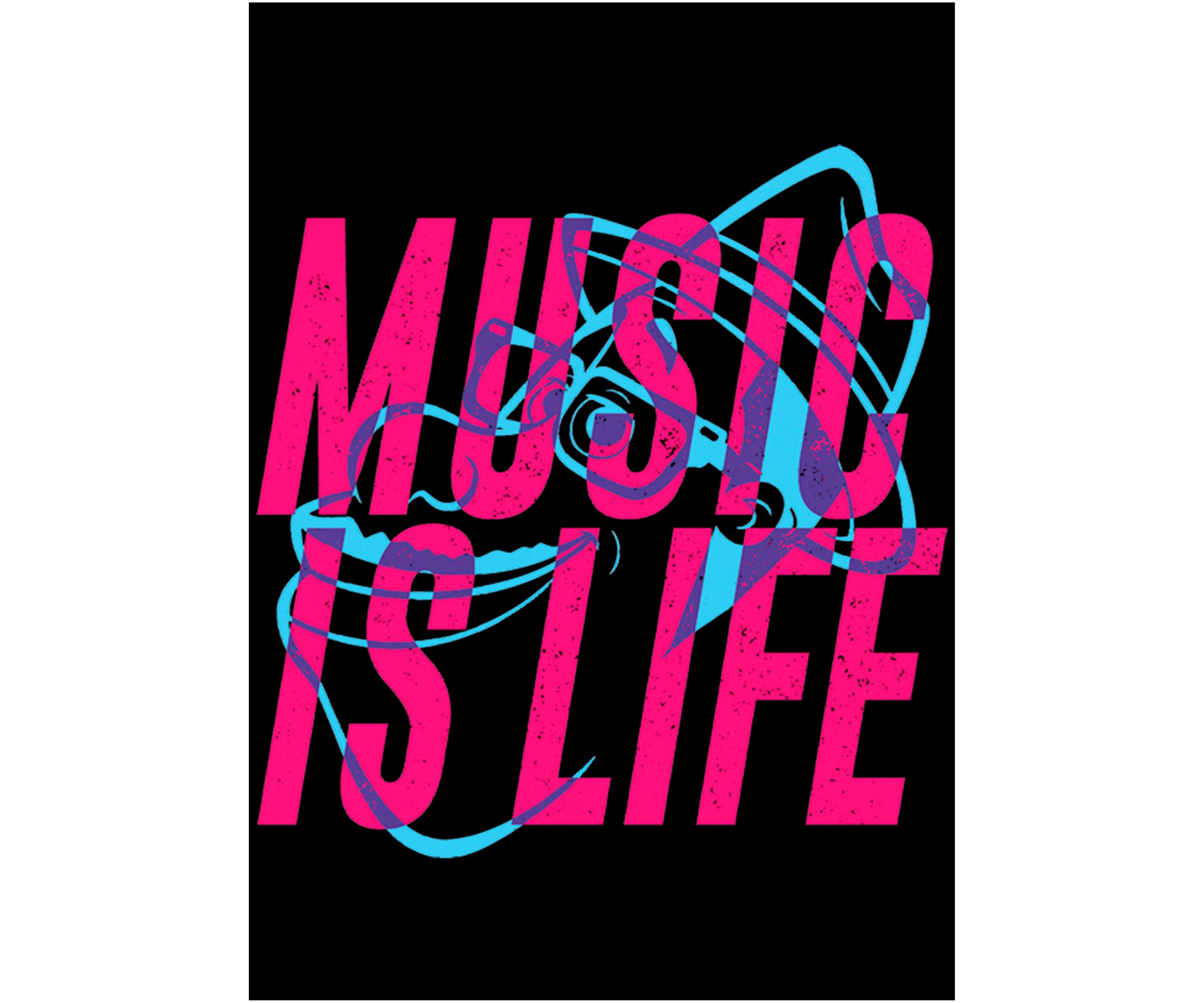 Music Is Life Graphic T-Shirt
