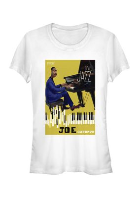Disney Pixar Women's Joe Piano Graphic T-Shirt, White, XXL