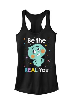 Disney Pixar Women's Real You Graphic Tank Top, Black, Small