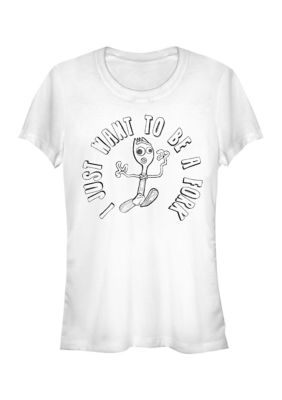Disney Pixar Women's I dont belong Graphic T-Shirt, White, XXL