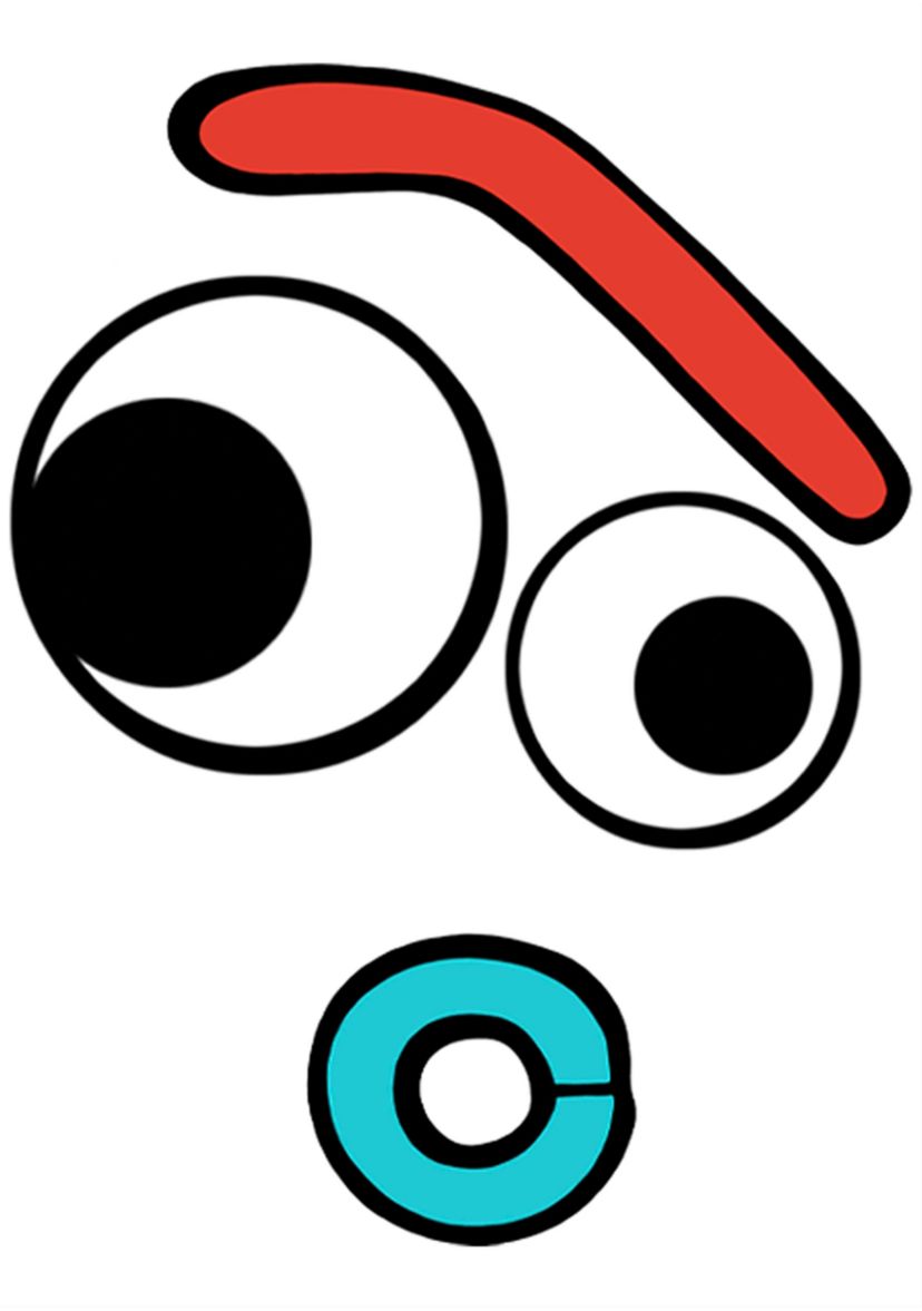 Big Face Curious Forky Graphic T-Shirt