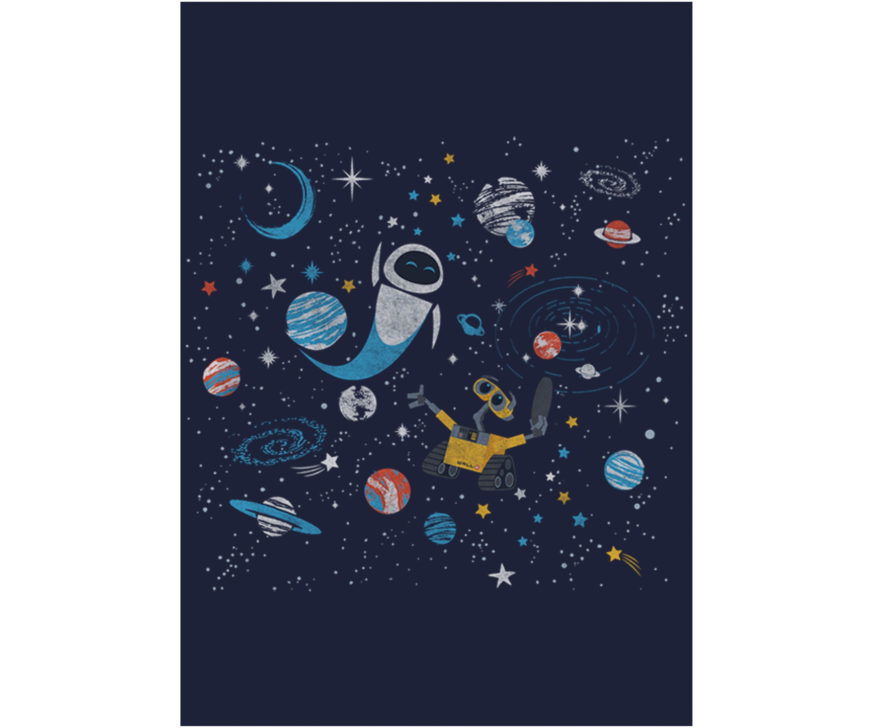 WALL E GALAXY Pullover Graphic T-Shirt