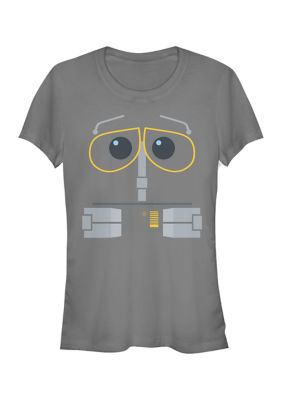 Disney Pixar Women's Wall E Big Face Graphic T-Shirt, Grey, Small