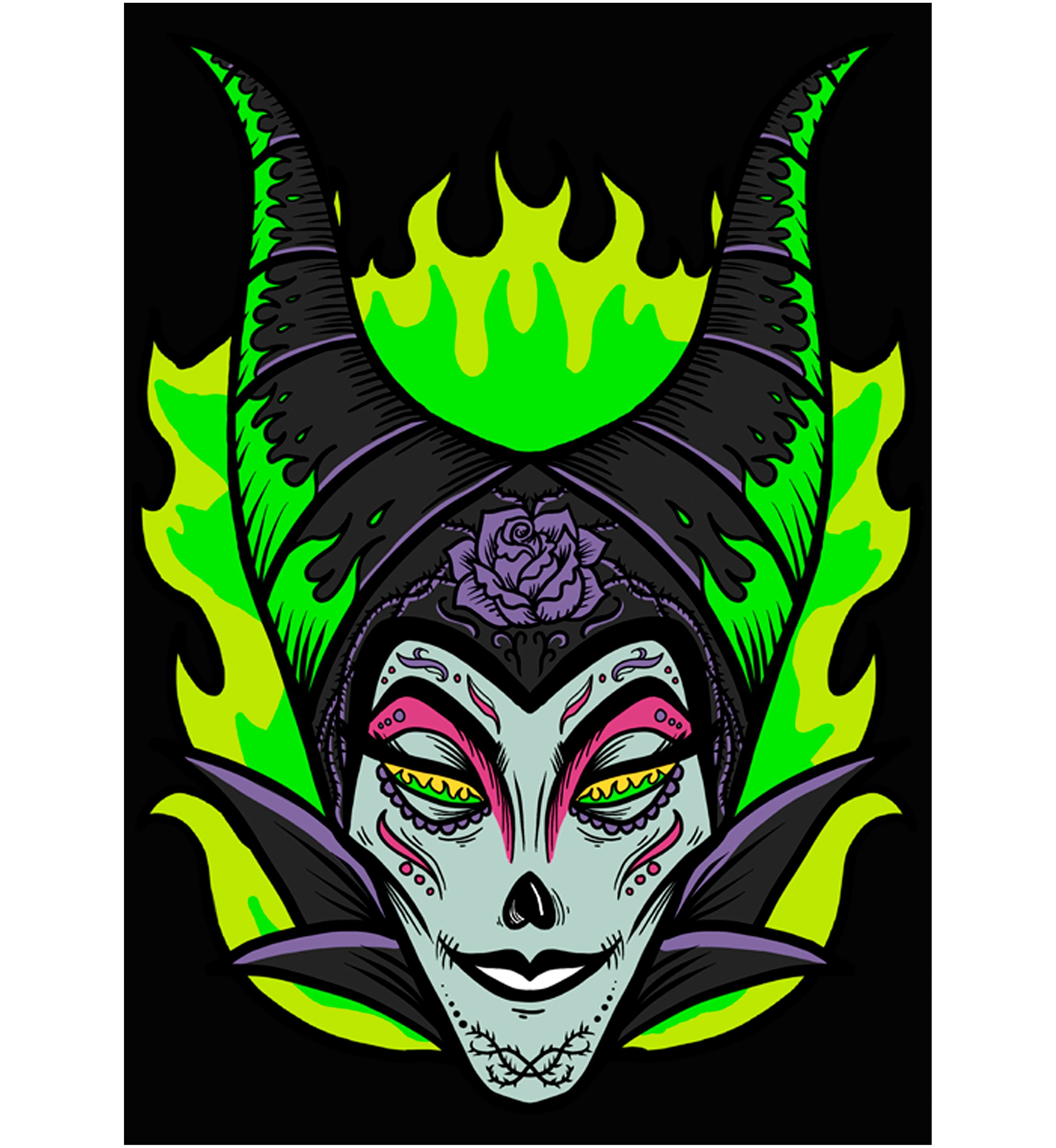 Maleficent Sugar Skull Pullover Graphic T-Shirt