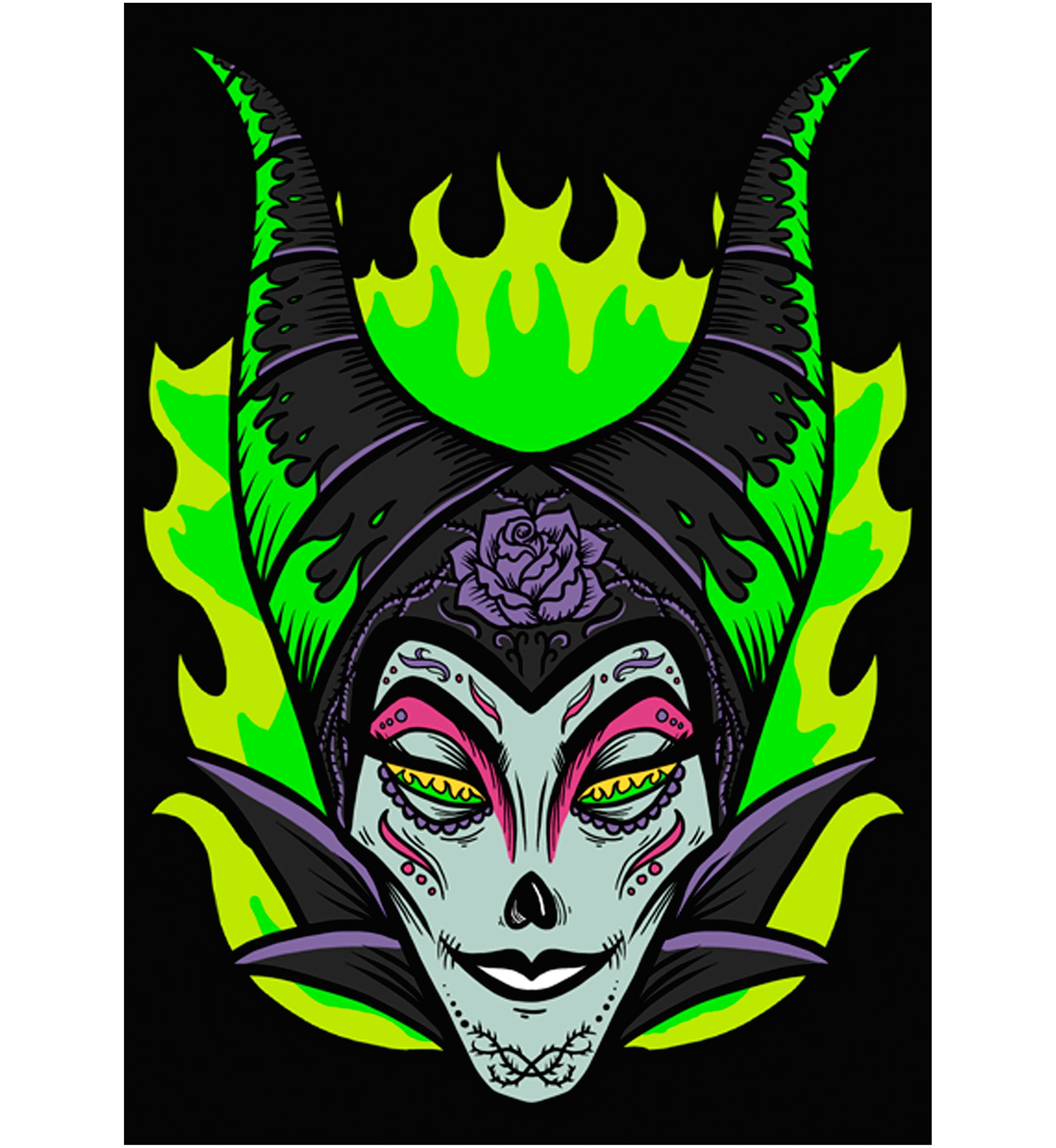 Maleficent Sugar Skull Graphic Tank