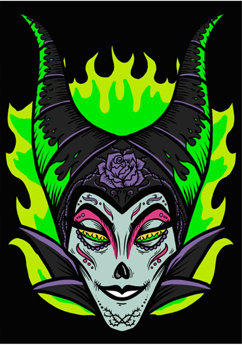 Maleficent Sugar Skull Graphic Tank