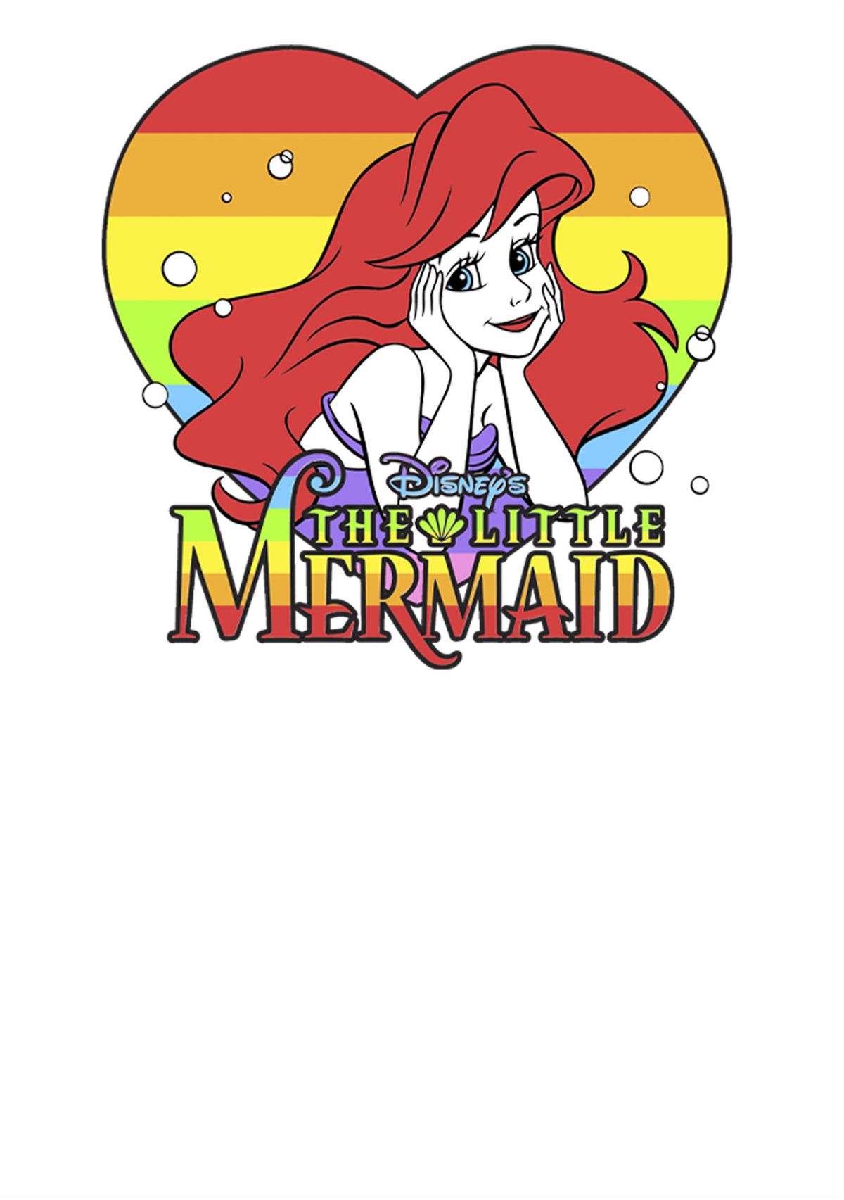 Rainbow Ariel Graphic T-Shirt