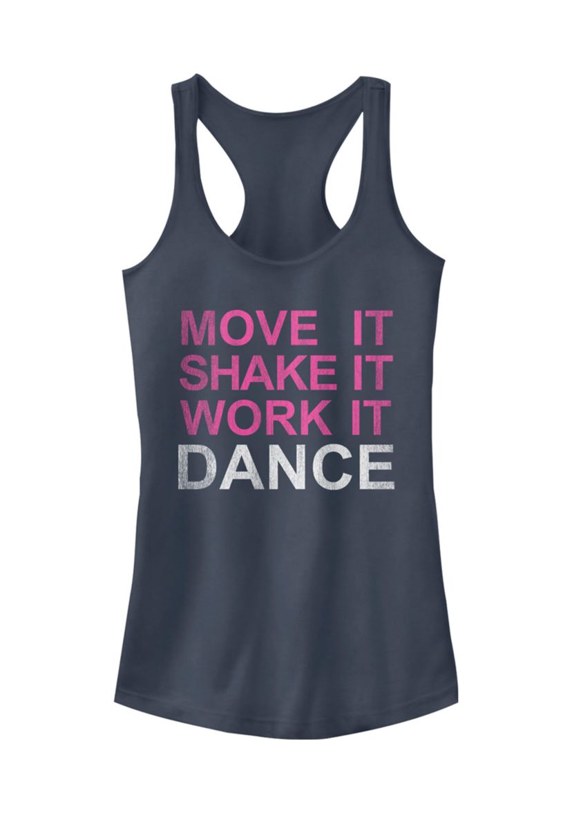 	  Juniors Shake it Tank Top  