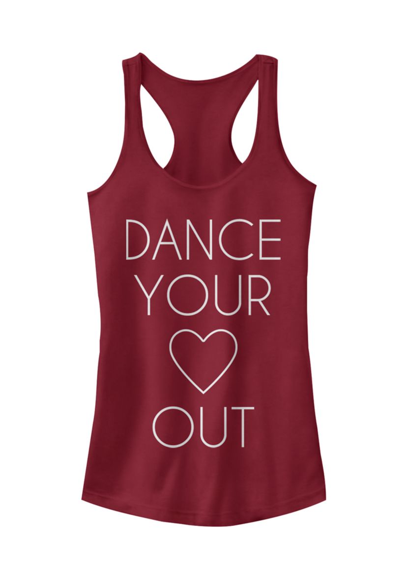 	  Juniors Dance Heart Tank Top  