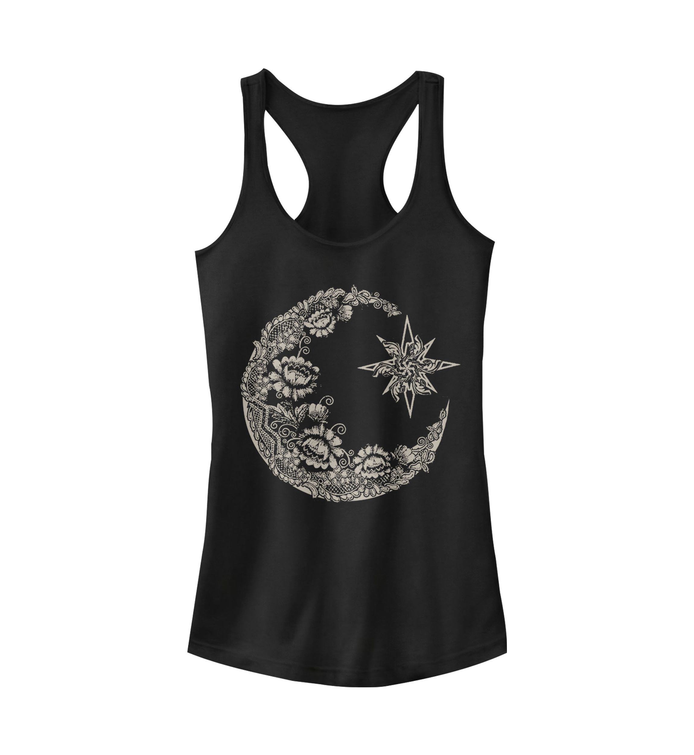 	  Juniors Lace Moon Tank Top  