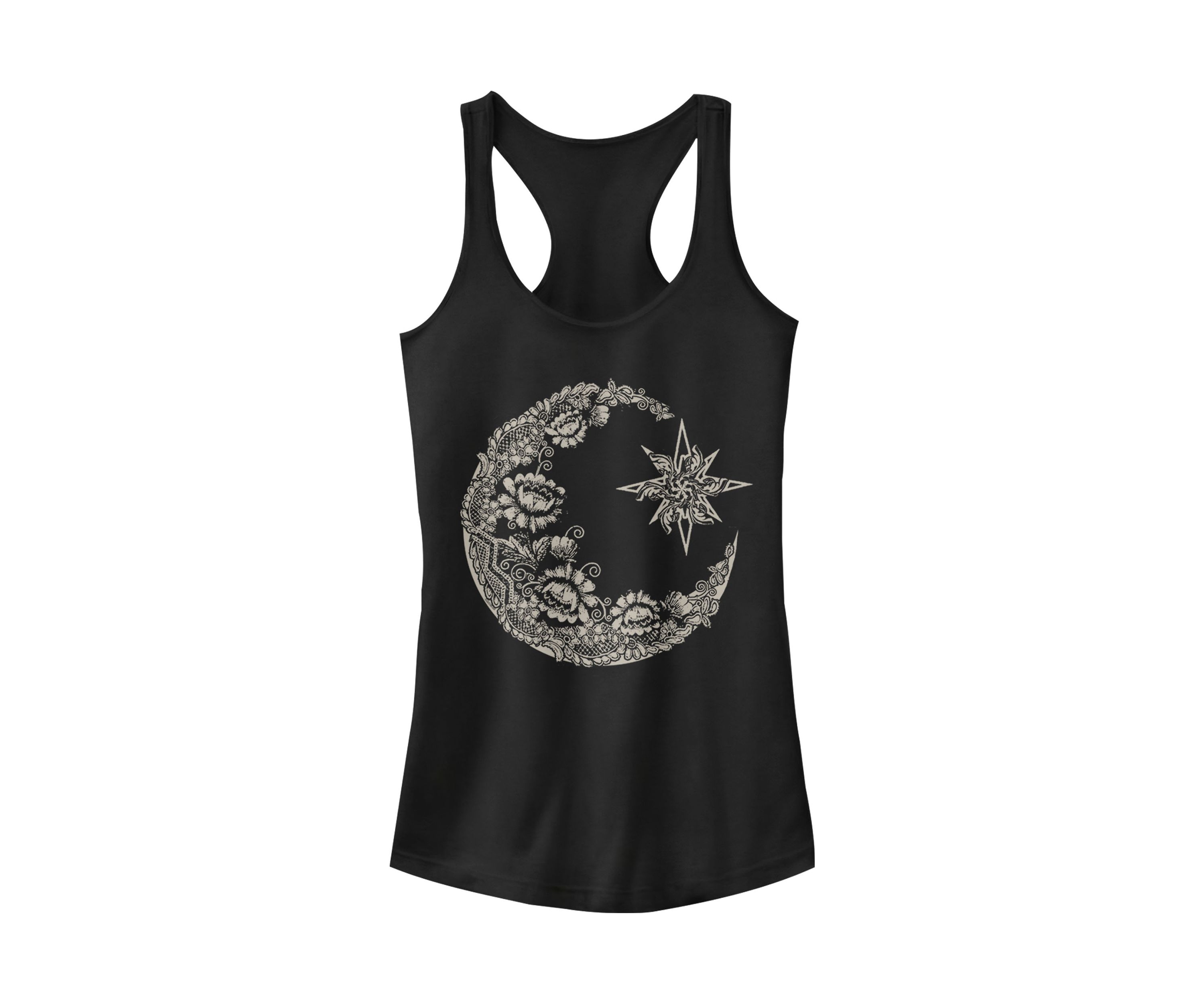 	  Juniors Lace Moon Tank Top  
