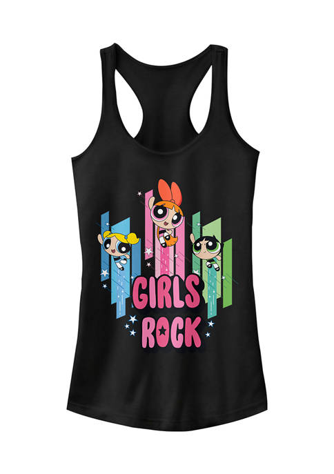 Powerpuff Girls Juniors Girls Rock Graphic Tank
