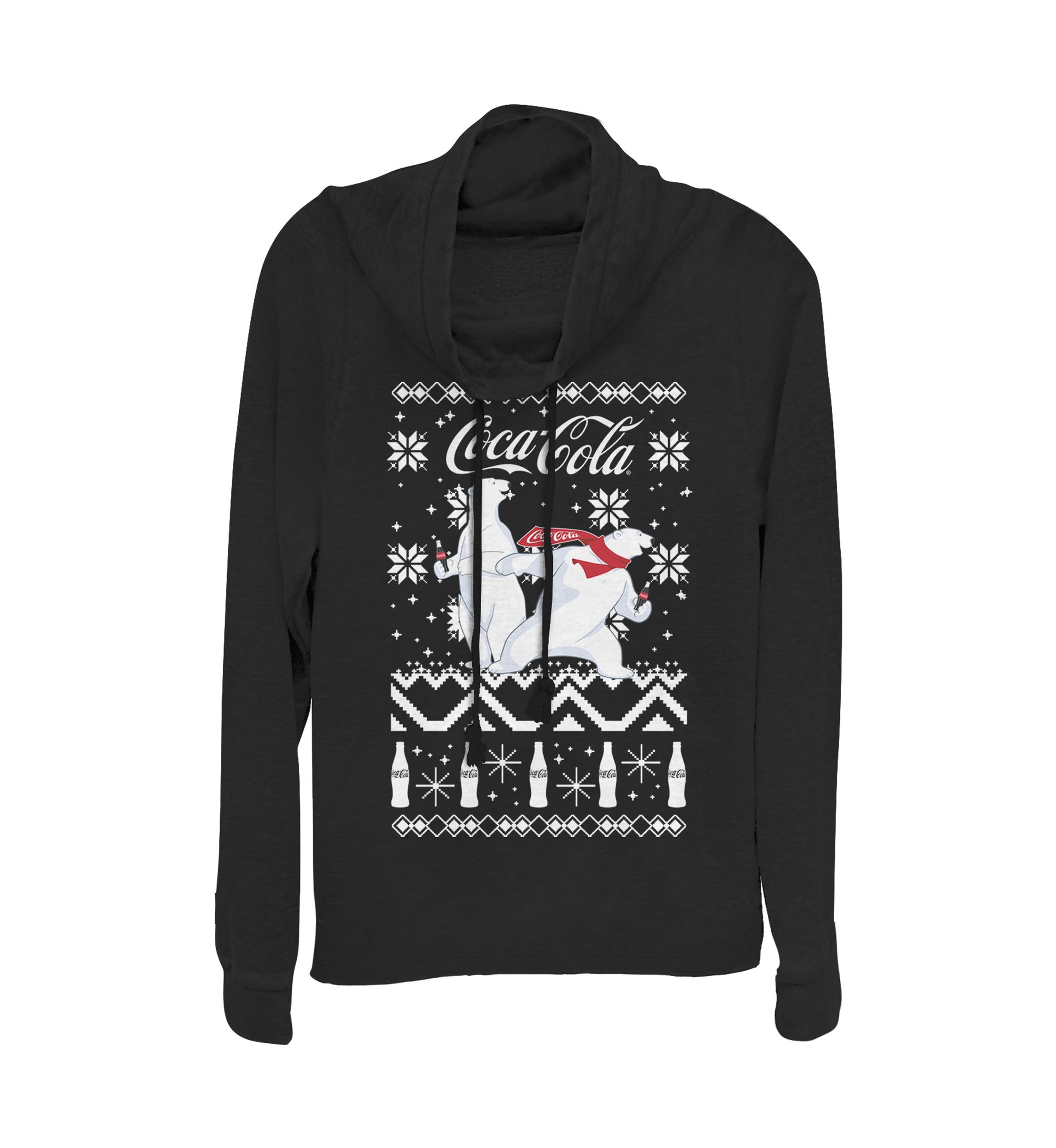 Juniors Bear Slide Pullover Graphic Top