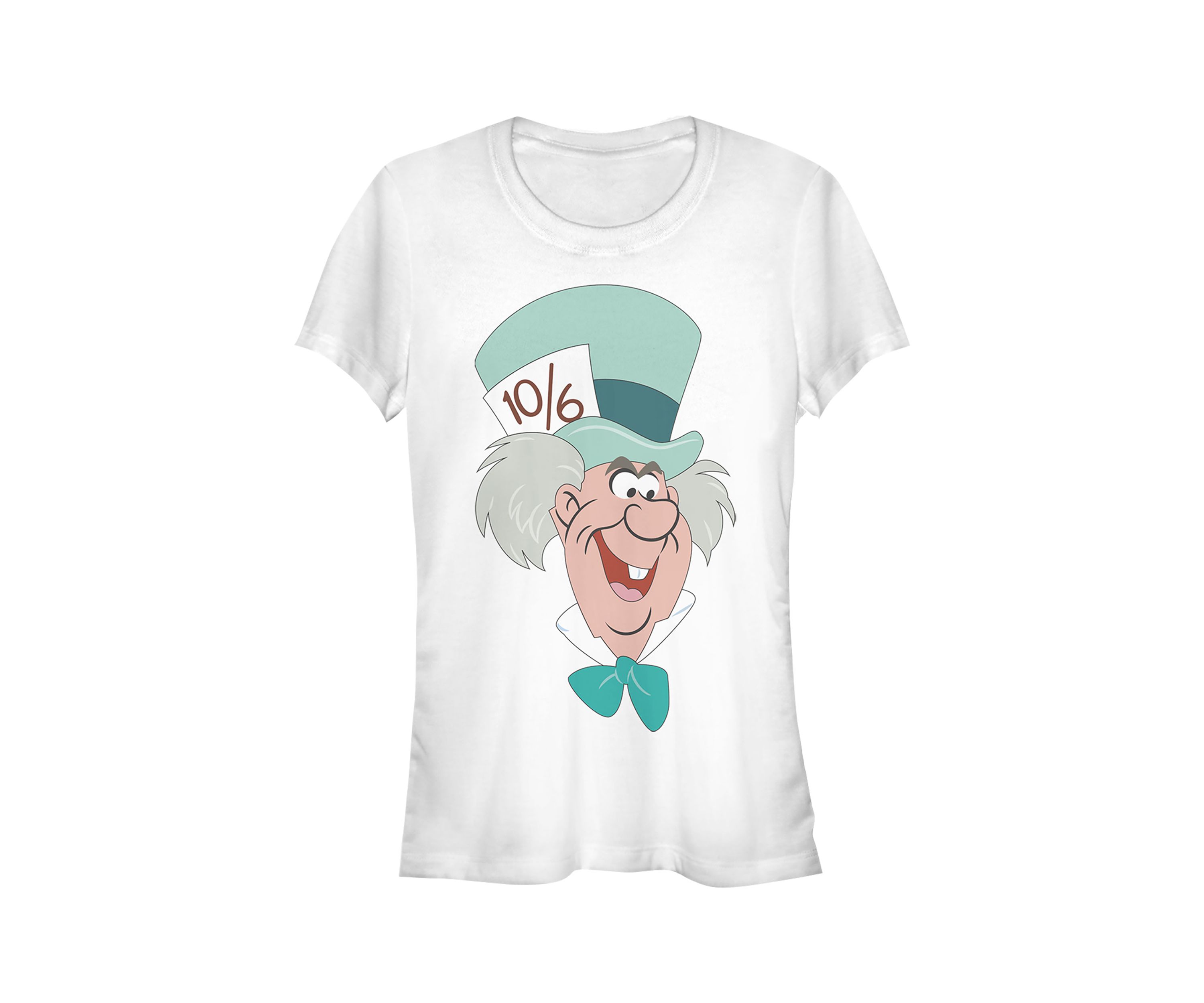 Juniors Licensed Disney Mad Hatter Big Face T-Shirt