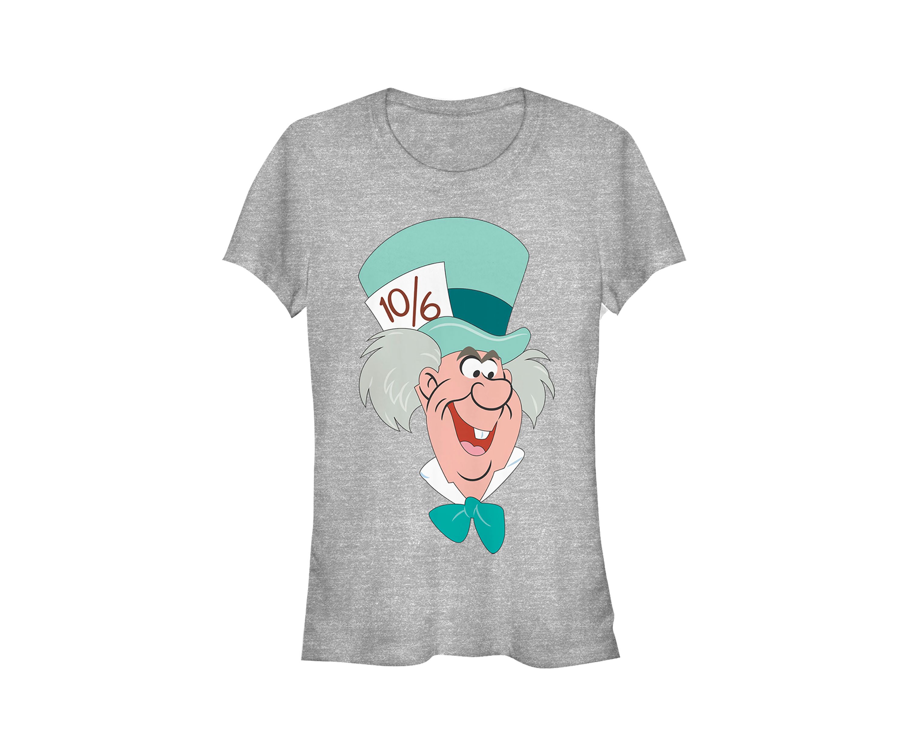 Juniors Licensed Disney Mad Hatter Big Face T-Shirt