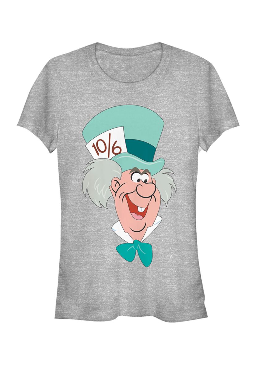 Juniors Licensed Disney Mad Hatter Big Face T-Shirt