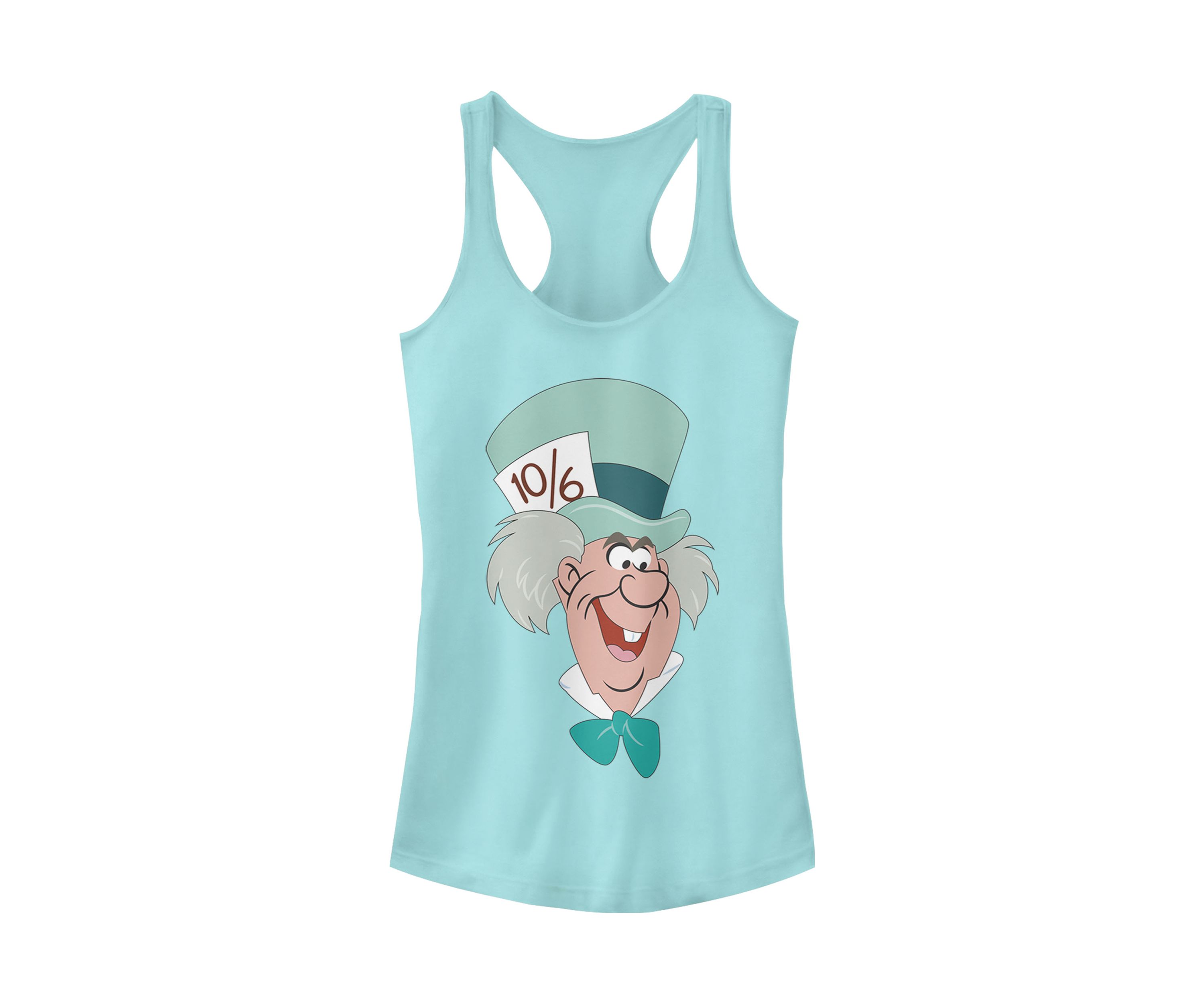 Juniors Licensed Disney Mad Hatter Big Face Tank Top