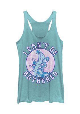 Junior's Officially Licensed Disney Alice in Wonderland Tank Top, Blue, Large
