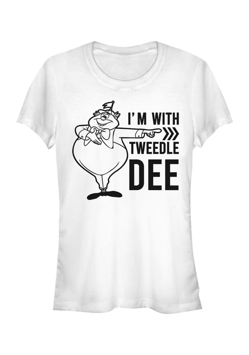 Juniors Licensed Disney Tweedle Dee Dum Dee T-Shirt