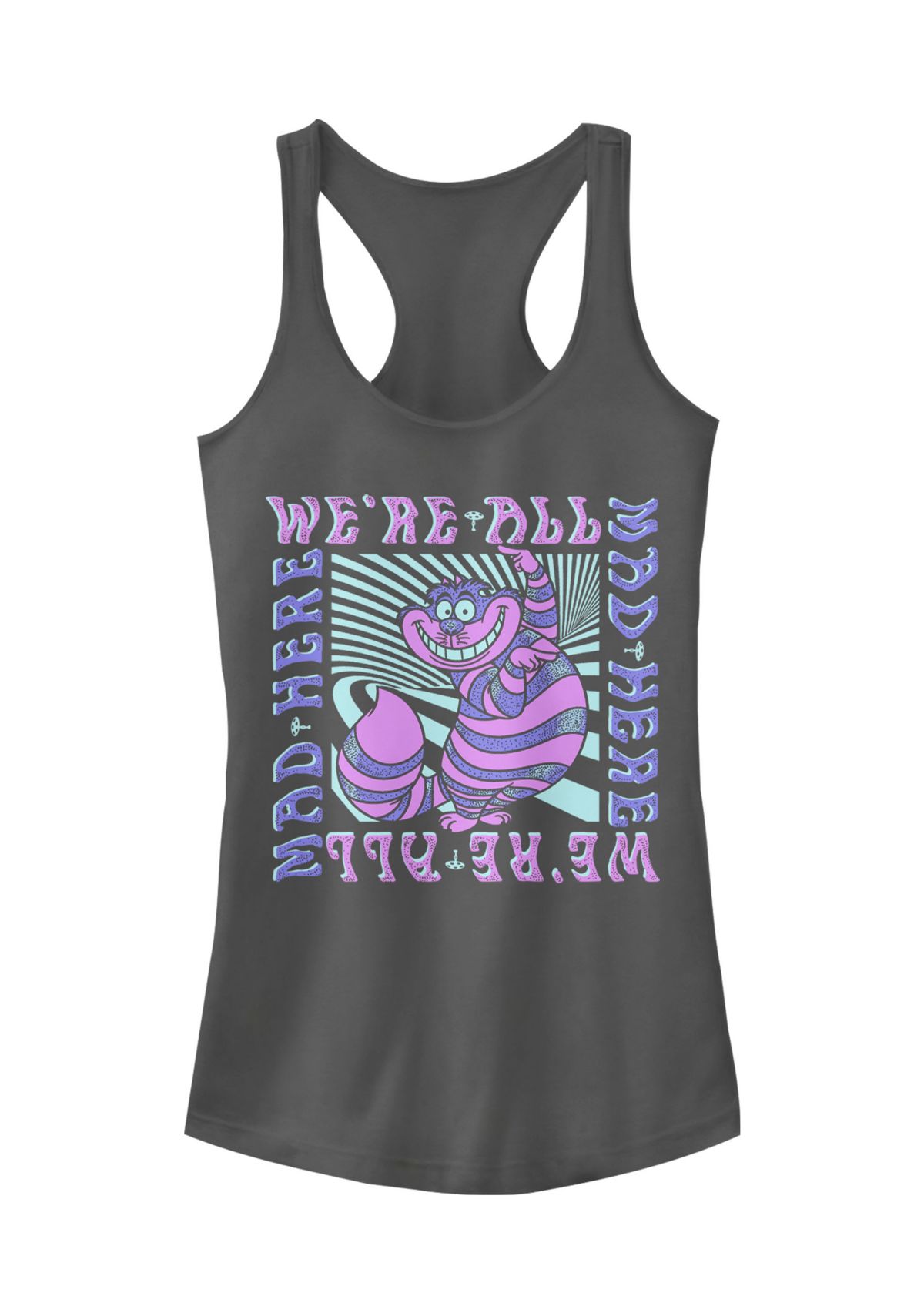 Juniors Licensed Disney Mad Here Trip Tank Top