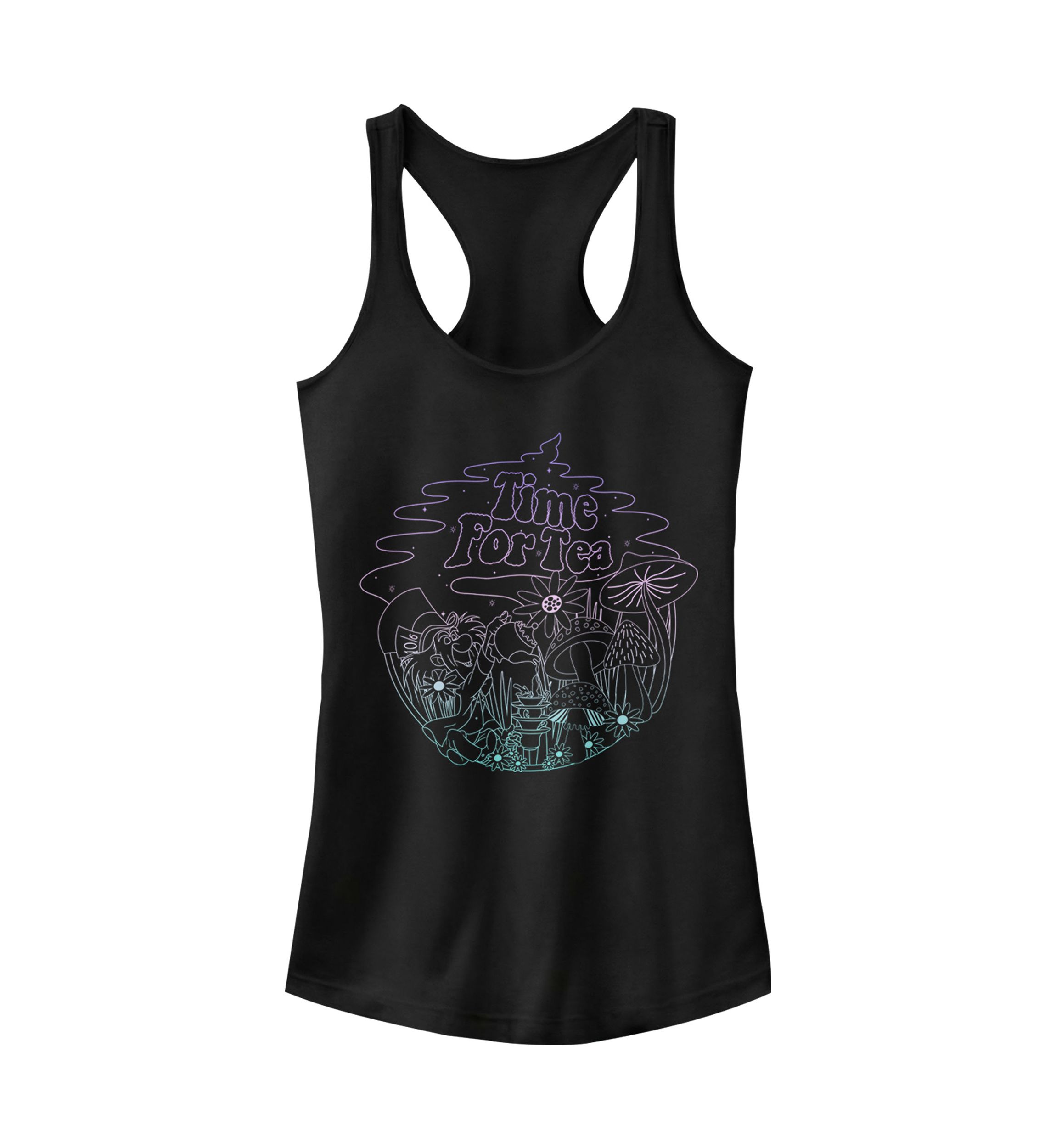 Juniors Licensed Disney Tea Time Line Tank Top