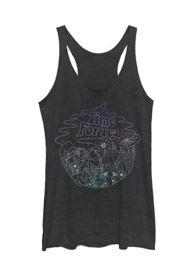 Women's Junior's Officially Licensed Disney Alice in Wonderland Tank Top, Black, Small