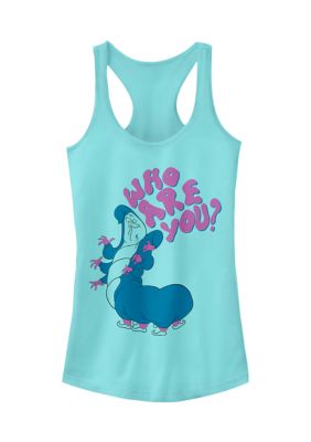 Alice in Wonderland Junior's Licensed Disney Who Are You Tank Top, XXL