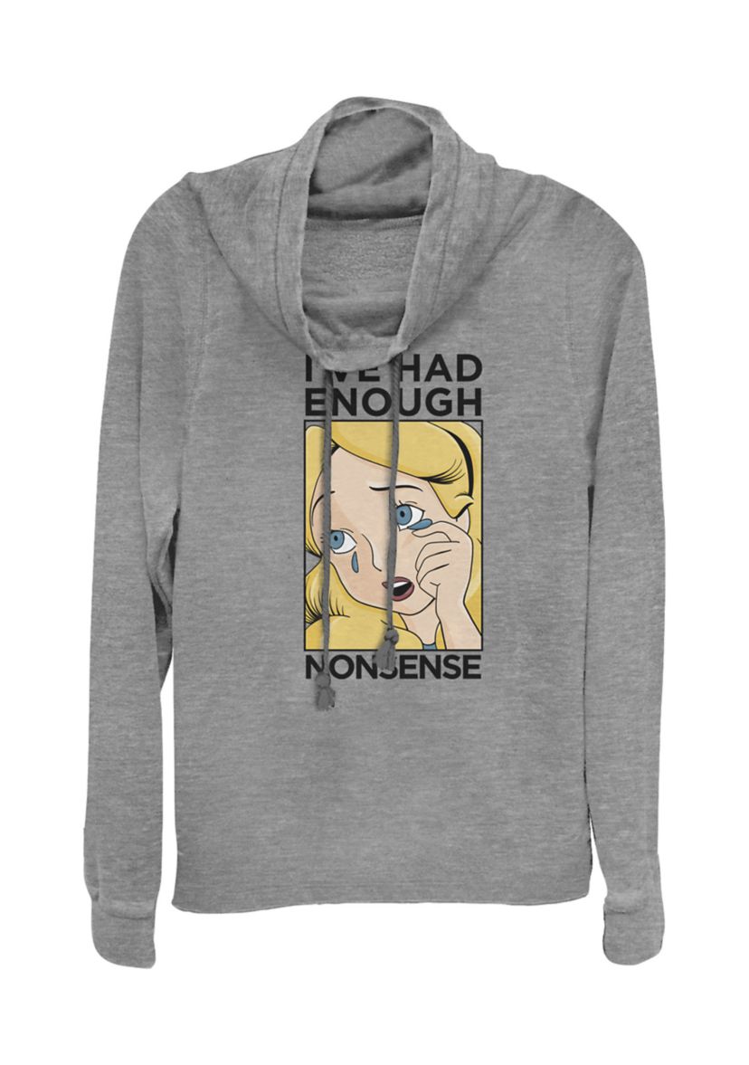 Juniors Licensed Disney Alice Lichtenstein Pullover Top