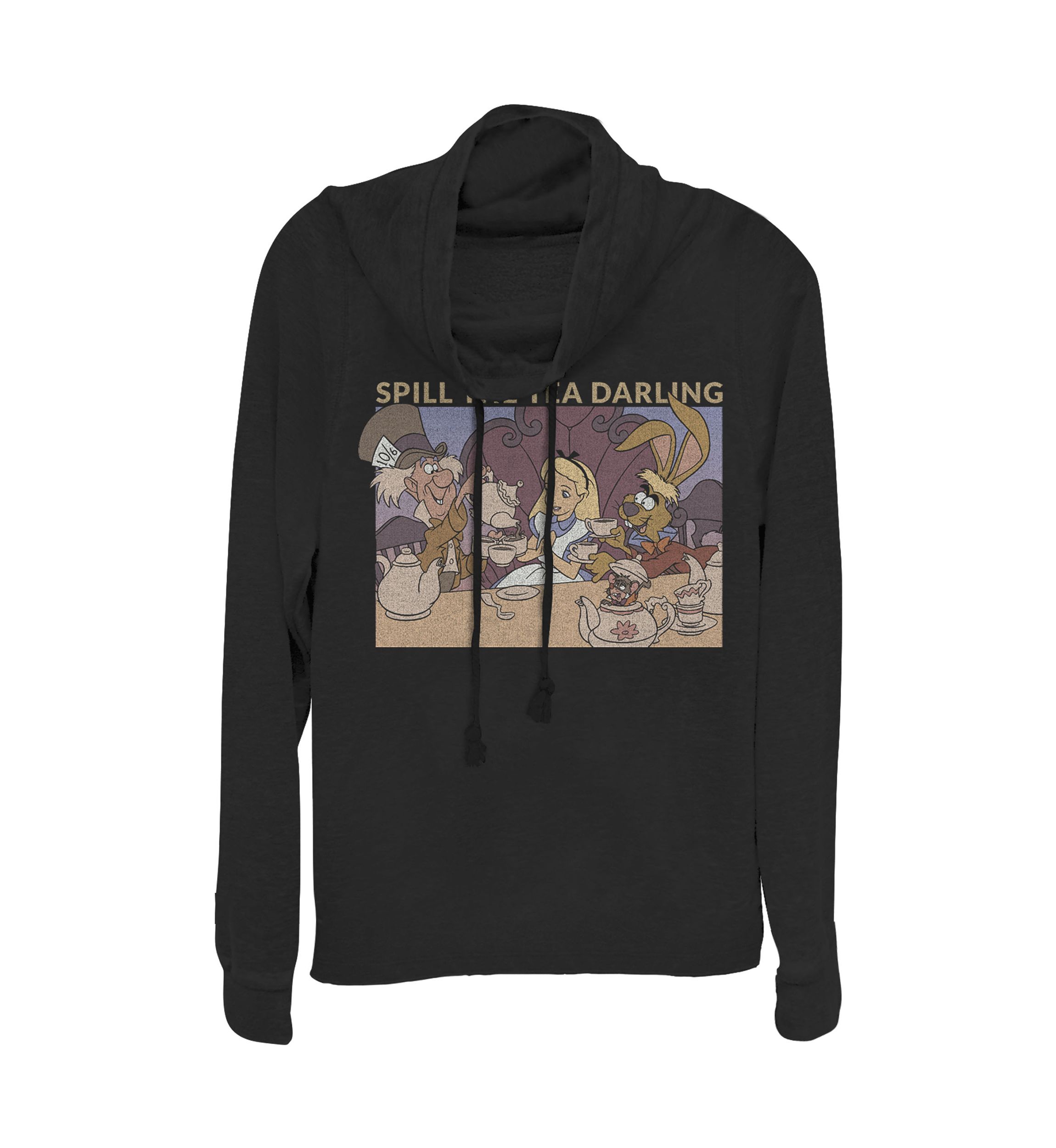Juniors Licensed Disney Spill The Tea Pullover Top