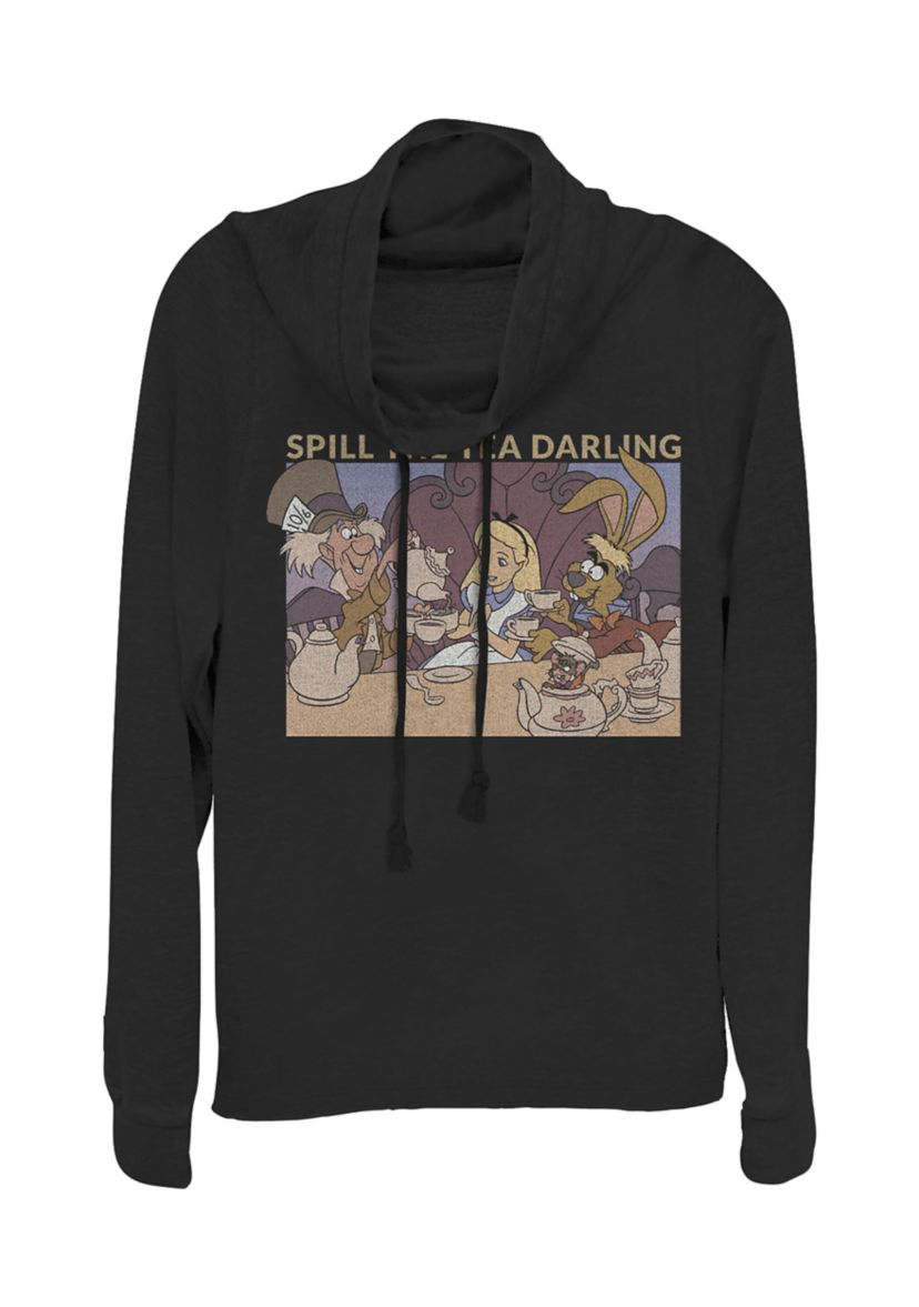 Juniors Licensed Disney Spill The Tea Pullover Top