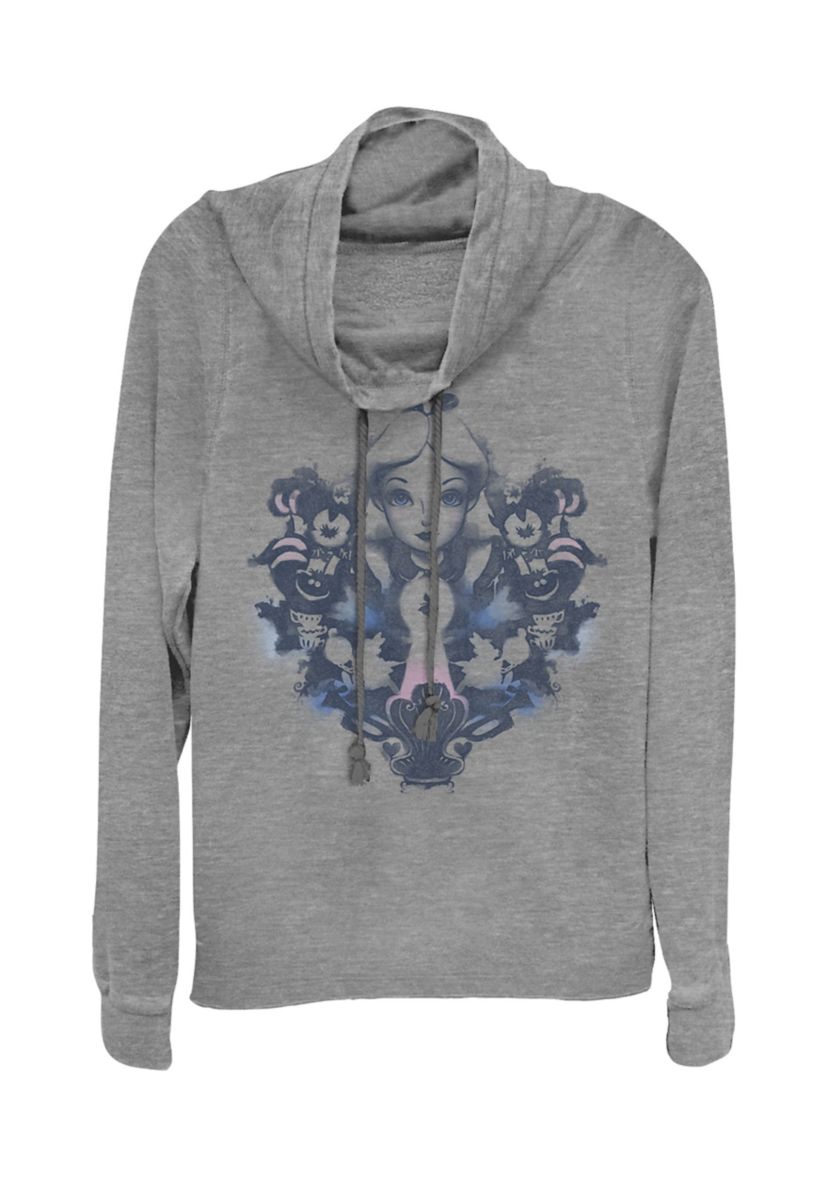 Juniors Licensed Disney Alice Rorschach Pullover Top