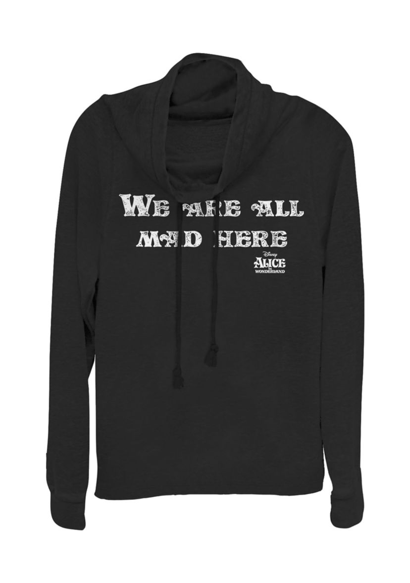 Juniors Licensed Disney All Mad Here Pullover Top