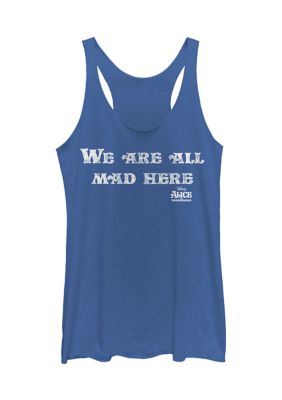 Junior's Licensed Disney All Mad Here Tank Top, X-Large