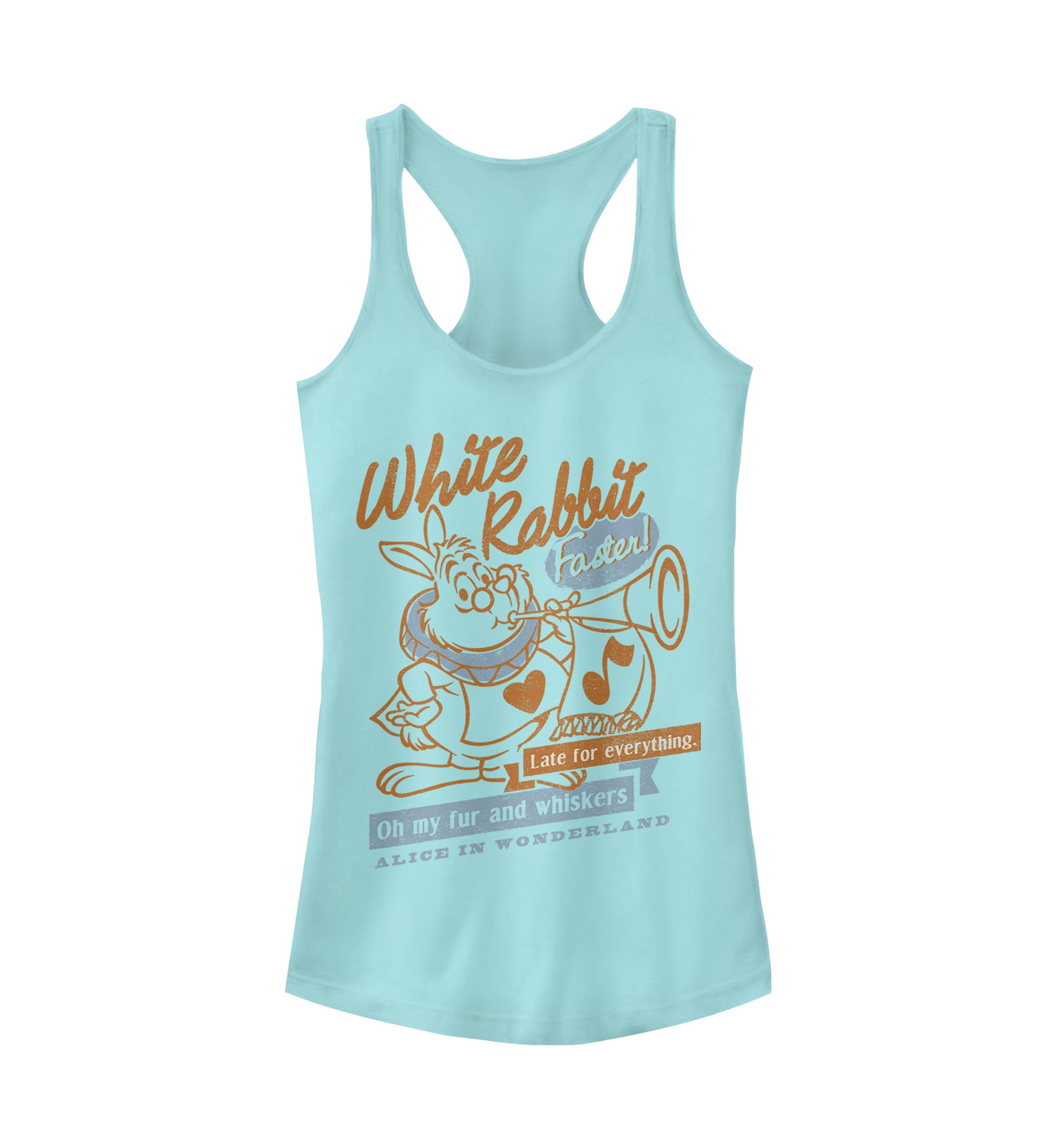 Juniors Licensed Disney White Rabbit Tank Top