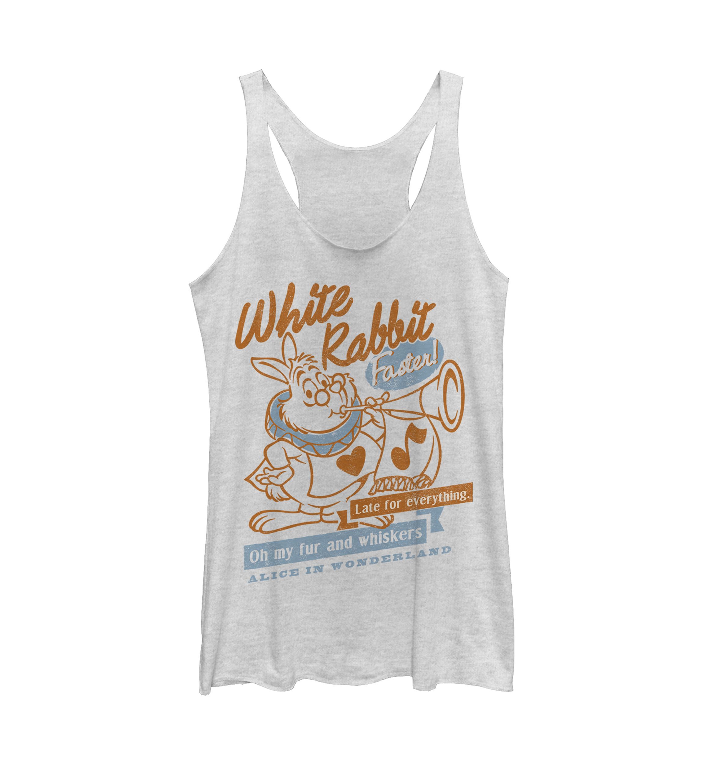 Juniors Licensed Disney White Rabbit Tank Top