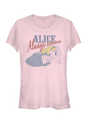 Women's Juniors' Licensed Disney Vintage Alice T-Shirt, Pink, Medium