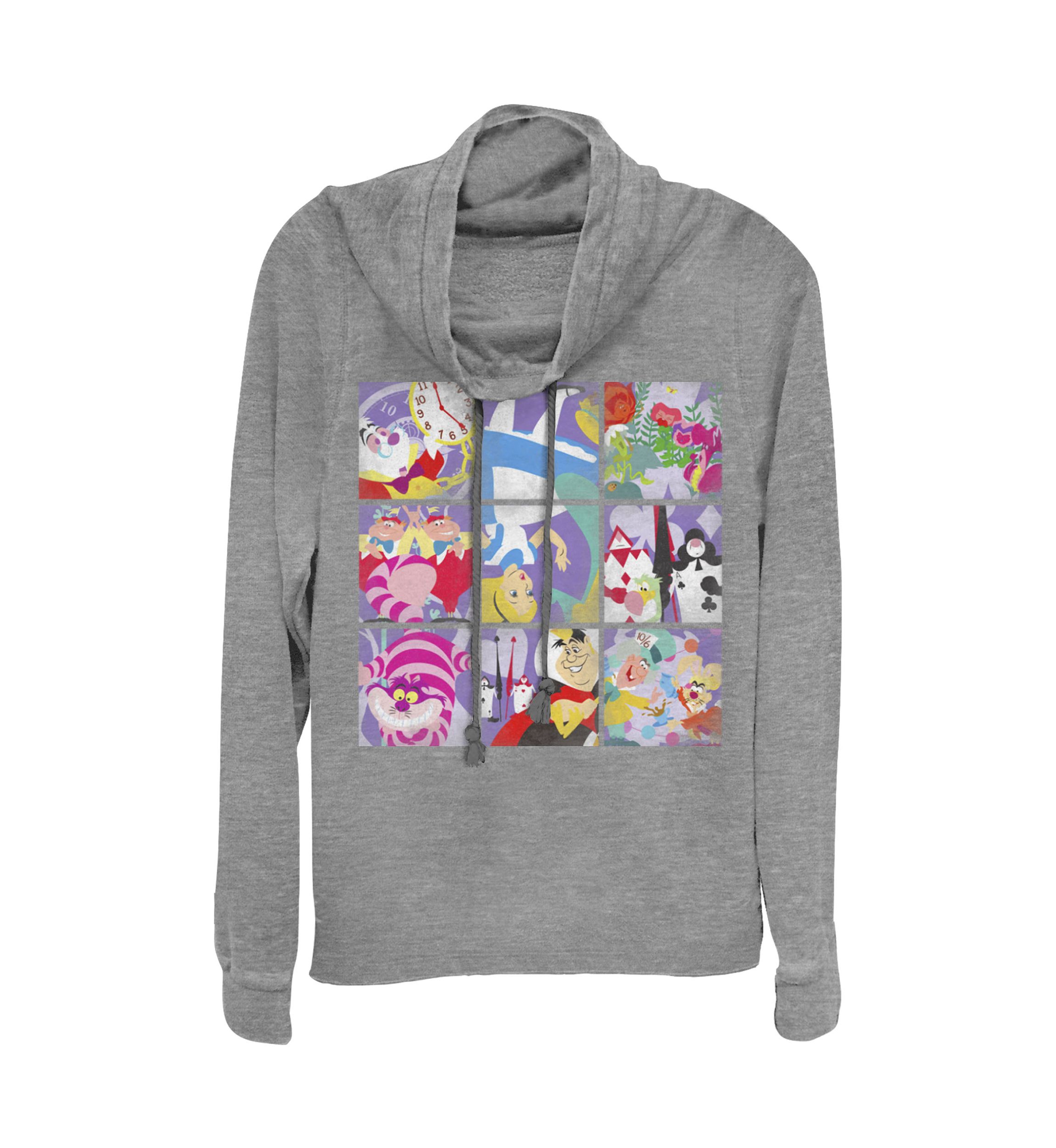 Juniors Licensed Disney Wonder Art Blocks Pullover Top