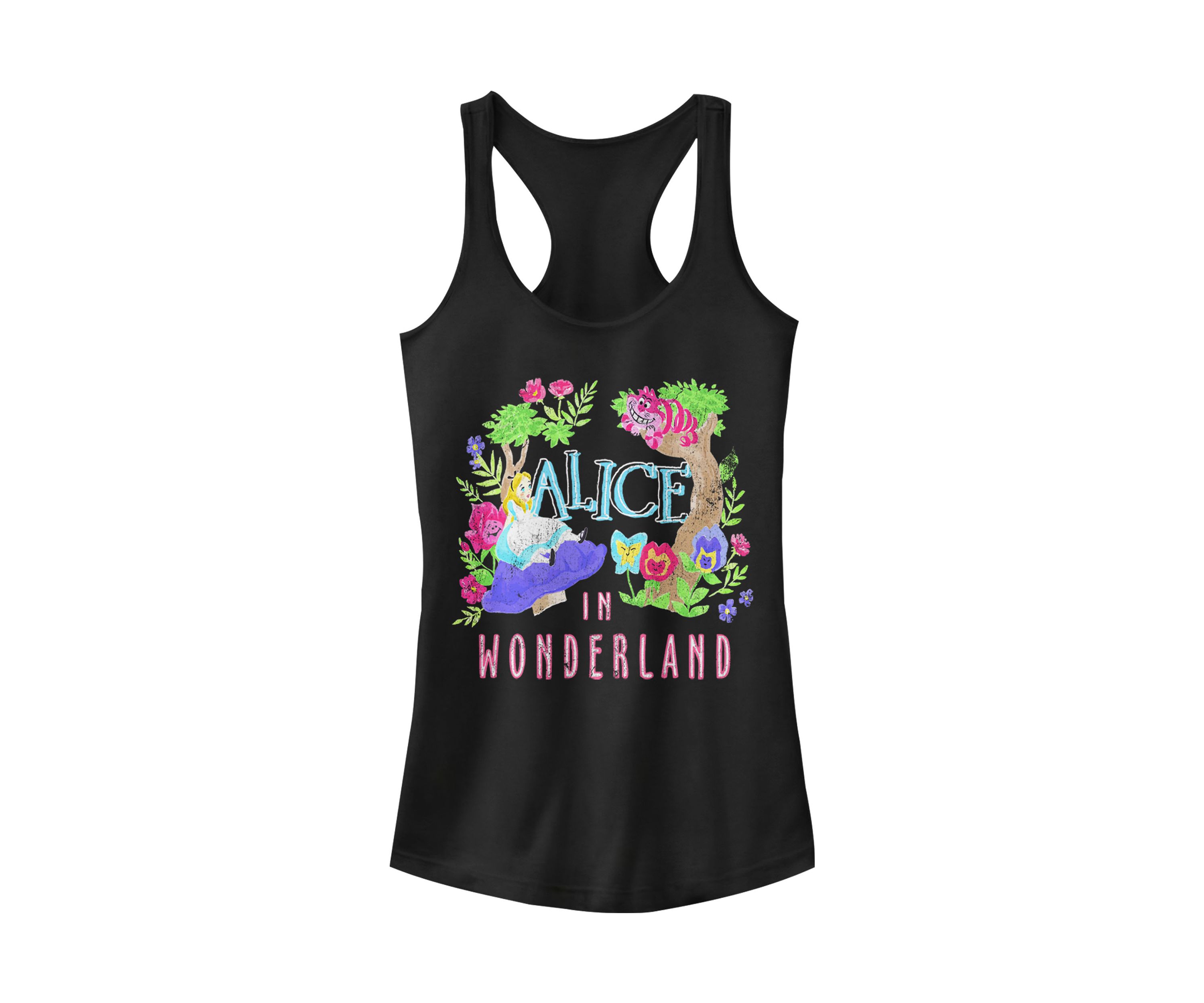 Juniors Licensed Disney Neon Alice Tank Top