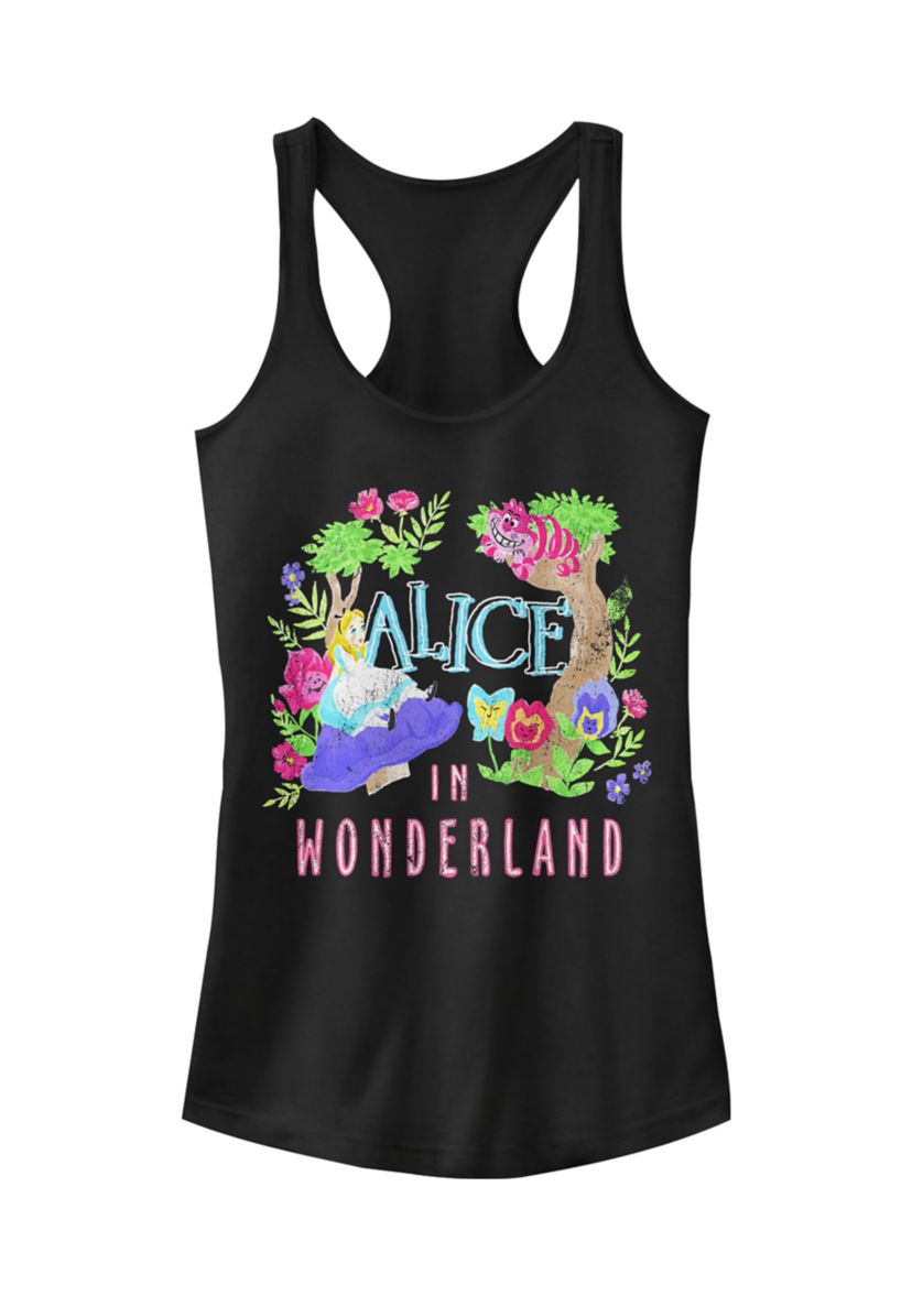 Juniors Licensed Disney Neon Alice Tank Top