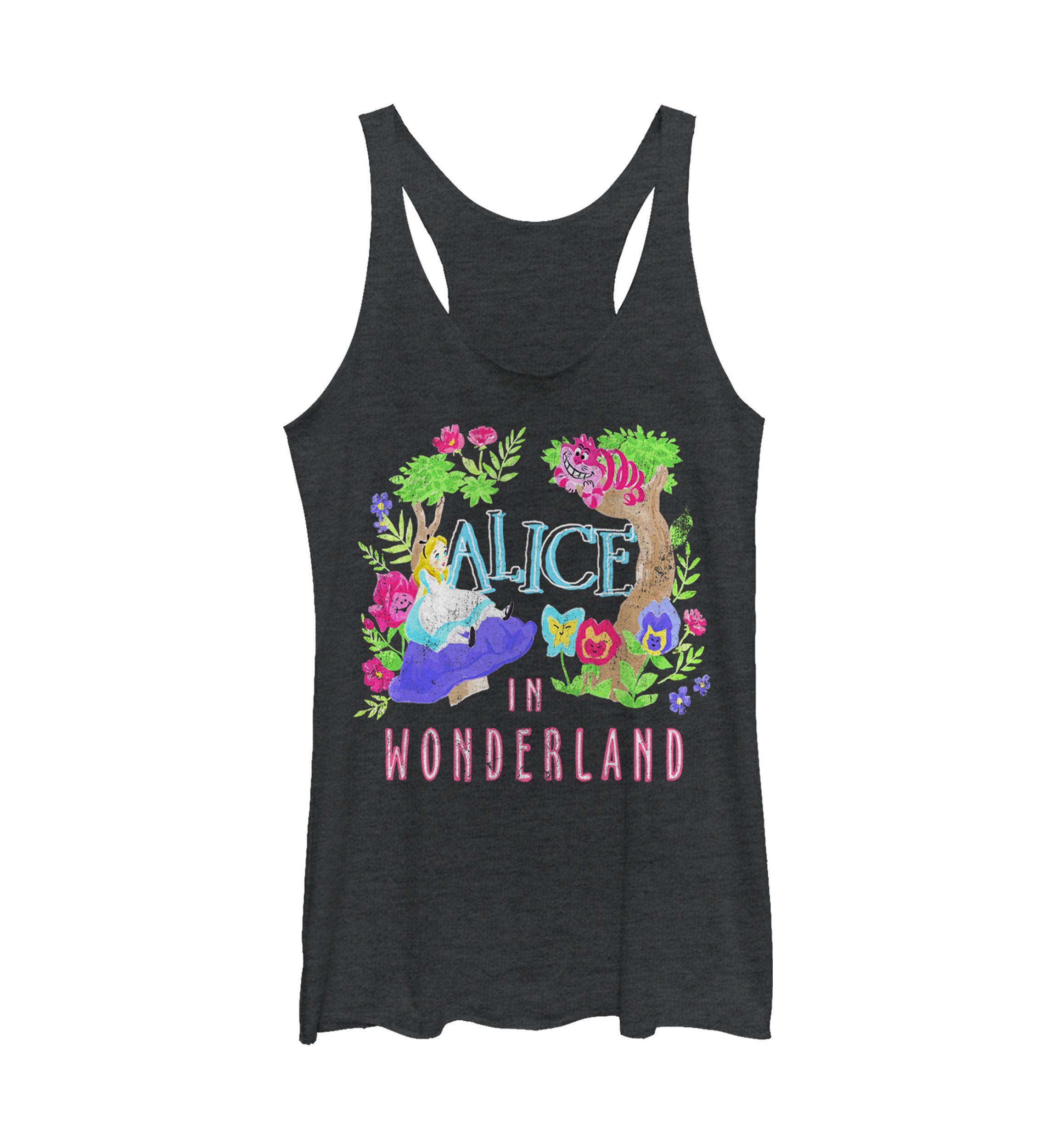 Juniors Licensed Disney Neon Alice Tank Top