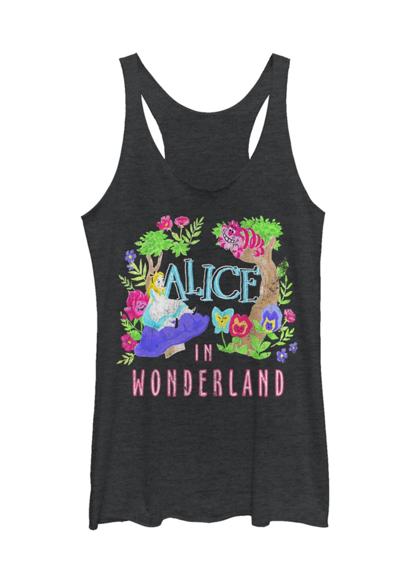 Juniors Licensed Disney Neon Alice Tank Top
